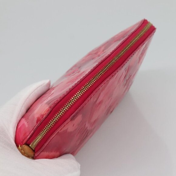 LOUIS VUITTON Vernis Ikat Flower Pochette Cosmetic Pink - Picture 8 of 15